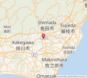 Map of Kanaya, Shizuoka