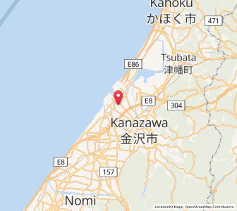 Map of Kanazawa, Ishikawa