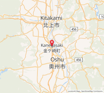 Map of Kanegasaki, Iwate