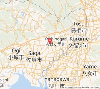 Map of Kanzakimachi-kanzaki, Saga