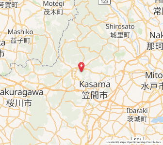 Map of Kasama, Ibaraki