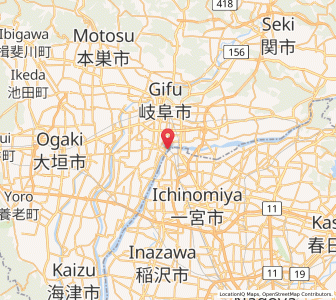 Map of Kasamatsuchō, Gifu