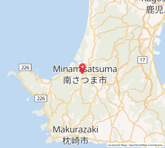 Map of Kaseda-shirakame, Kagoshima