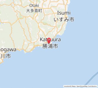 Map of Katsuura, Chiba