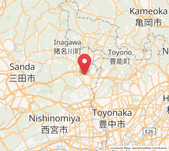 Map of Kawanishi, Hyōgo