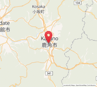 Map of Kazuno, Akita