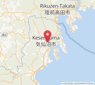Map of Kesennuma, Miyagi