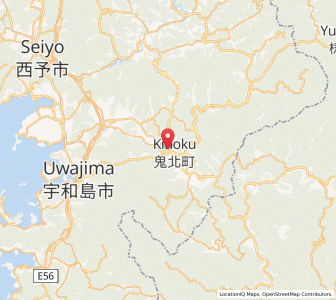 Map of Kihoku-chō, Ehime