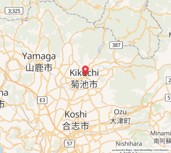 Map of Kikuchi, Kumamoto