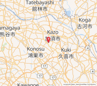 Map of Kisai, Saitama