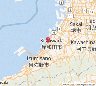 Map of Kishiwada, Ōsaka