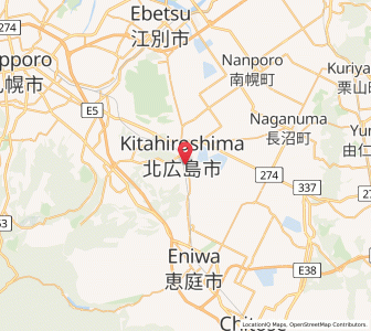 Map of Kitahiroshima, Hokkaido