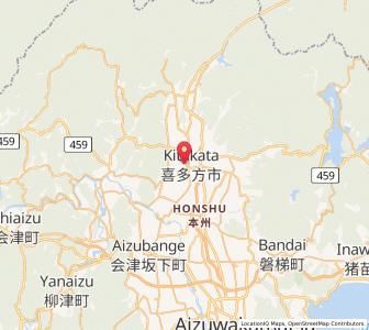 Map of Kitakata, Fukushima