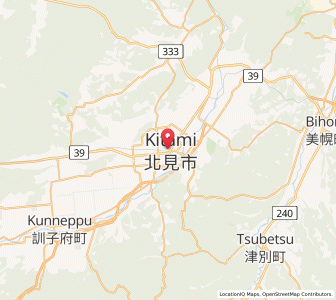 Map of Kitami, Hokkaido