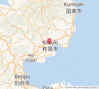 Map of Kitsuki, Oita