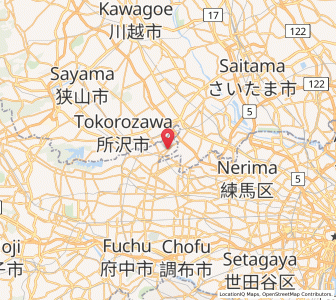 Map of Kiyose, Tokyo