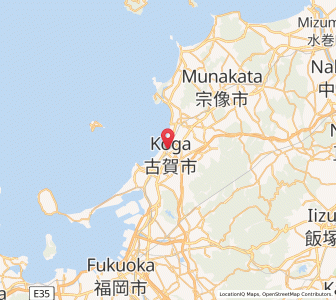 Map of Koga, Fukuoka