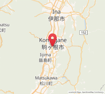 Map of Komagane, Nagano