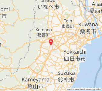 Map of Komono, Mie