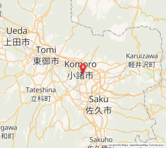 Map of Komoro, Nagano