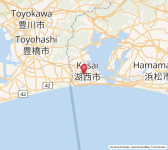 Map of Kosai, Shizuoka