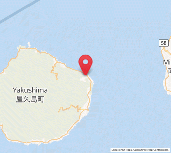 Map of Koseda, Kagoshima