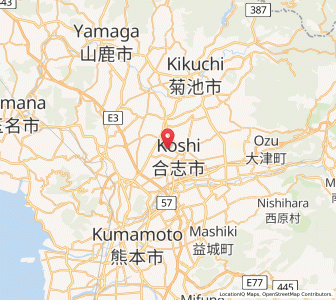 Map of Kōshi, Kumamoto