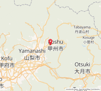 Map of Kōshū, Yamanashi