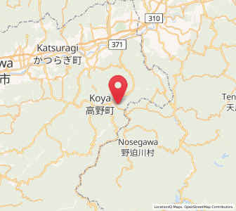 Map of Kōya, Wakayama