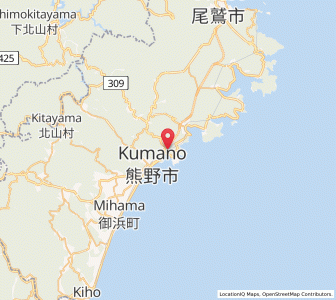 Map of Kumano, Mie