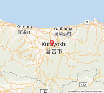 Map of Kurayoshi, Tottori