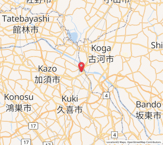 Map of Kurihashi, Saitama