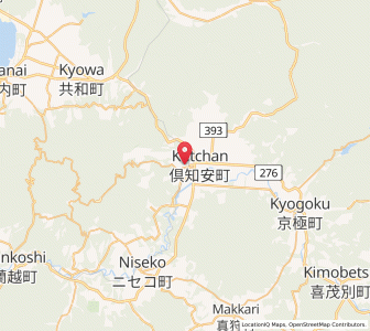 Map of Kutchan, Hokkaido