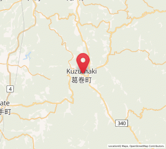 Map of Kuzumaki, Iwate