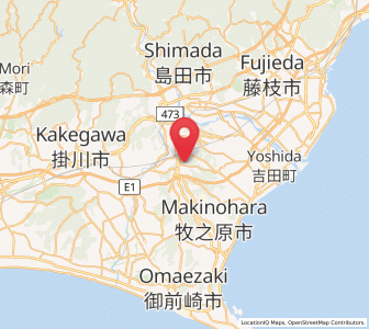 Map of Makinohara, Shizuoka
