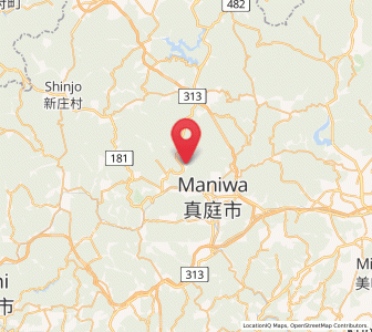 Map of Maniwa, Okayama