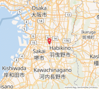 Map of Matsubara, Ōsaka