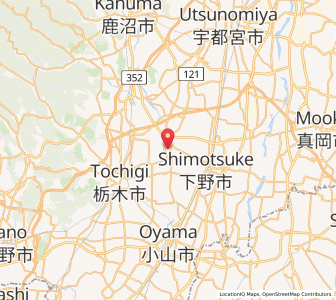 Map of Mibu, Tochigi