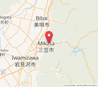 Map of Mikasa, Hokkaido