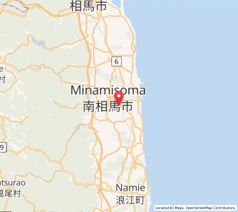 Map of Minami-Sōma, Fukushima