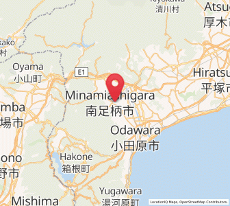 Map of Minamiashigara, Kanagawa