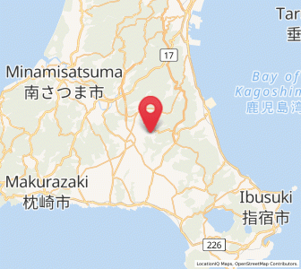 Map of Minamikyushu, Kagoshima
