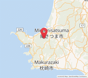 Map of Minamisatsuma, Kagoshima