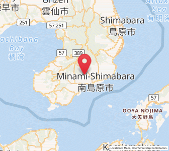 Map of Minamishimabara, Nagasaki