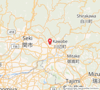 Map of Minokamo, Gifu