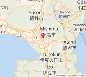 Map of Mishima, Shizuoka