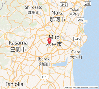 Map of Mito, Ibaraki