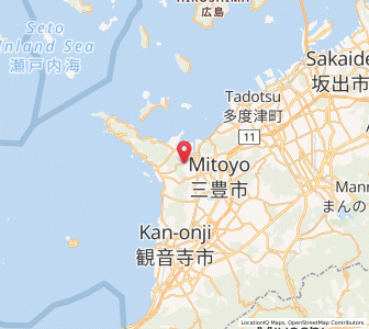 Map of Mitoyo, Kagawa