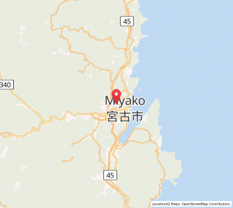 Map of Miyako, Iwate