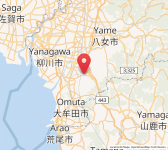 Map of Miyama, Fukuoka